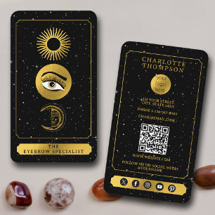 Carte De Visite Tarot céleste spécialiste de l'sourcils de lune