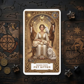 Carte de visite Tarot Celestial Moon Sun Pet Sitte