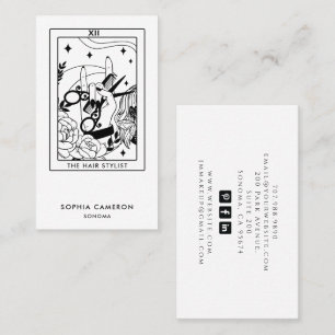 Carte de visite Tarot de la liste des cheveux