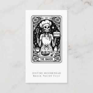 Carte De Visite Tarot Thème Baker Pâtisserie Chef Dessert Caterer