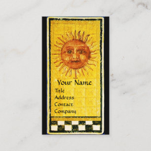 CARTE DE VISITE TAROTS DE RENAISSANCE ANTIQUE/ SOLEIL ET CHAÏROT