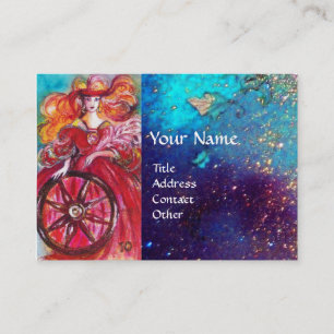 CARTE DE VISITE TAROTS DES OMBRES PERDUES / LA ROUE DE LA FORTUNE