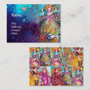 CARTE DE VISITE TAROTS DES OMBRES PERDUES /LUNE LADY, SOLEIL ET ÉT