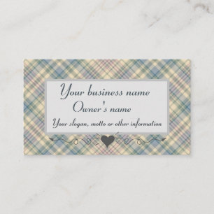 Carte De Visite Tartan bleu confit