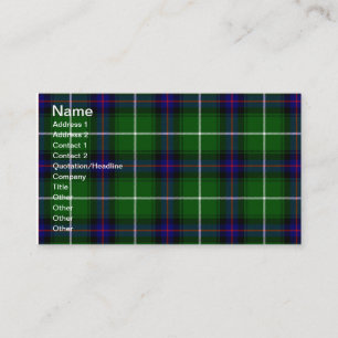 Carte De Visite Tartan de Donald Macdonald de clan