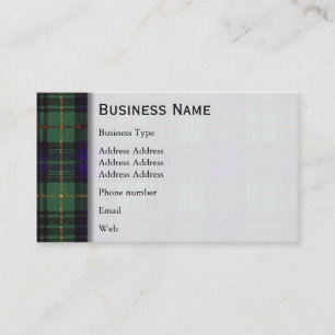 Carte De Visite Tartan d'écossais de plaid de chasse de clan de