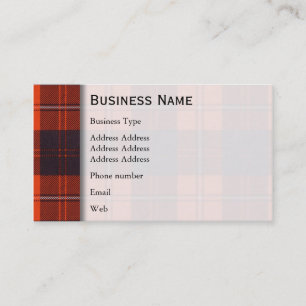 Carte De Visite Tartan d'écossais de plaid de clan de Cunningham