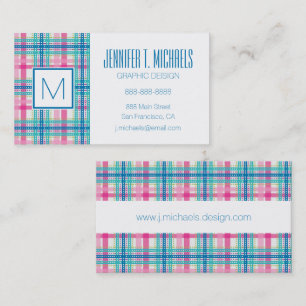 Carte De Visite Tartan, motif plaid