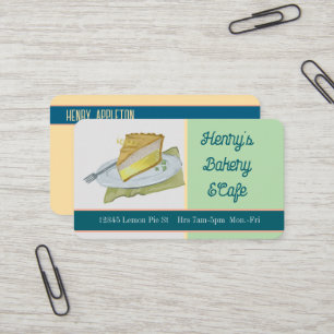 Carte De Visite Tarte au citron Restauration à thème / Boulangerie
