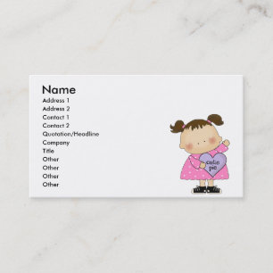 Carte De Visite tarte cuite bonbons fille