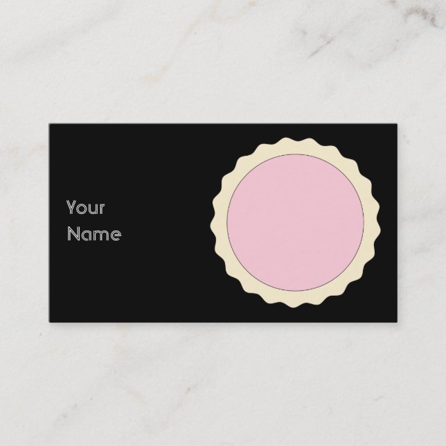 Carte De Visite Tarte de confiture. Pâlissez - le rose. (Devant)