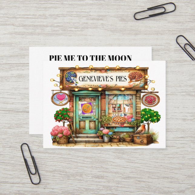 Carte De Visite Tartes, Viennoiseries, Boulangerie (Devant/Arrière en situation)