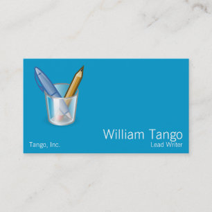 Carte De Visite Tasse de crayon de stylo d'auteur