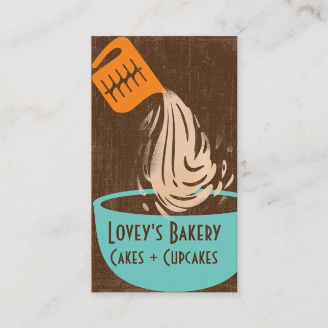 Carte De Visite Tasse de mesure coulant de la boulangerie à pâtiss (Devant)