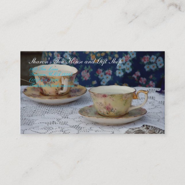 Carte De Visite Tasses à thé (Devant)