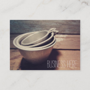 Carte De Visite Tasses de mesure en aluminium vintage inspirées pa