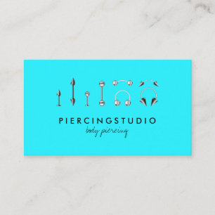 Carte De Visite Tatouage du corps Turquoise