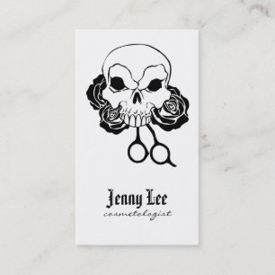 Carte De Visite tatouage grunge punk de styliste en coiffure de