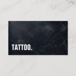 Carte De Visite Tatouage minimaliste moderne en tableau noir profe