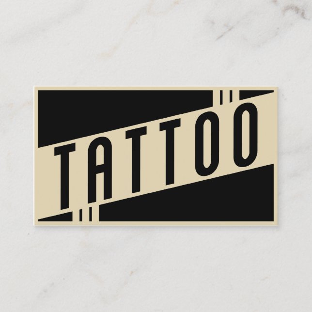 Carte De Visite tatouage rétro (Devant)
