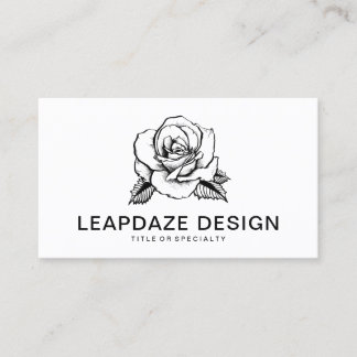 Carte De Visite tatouage rose