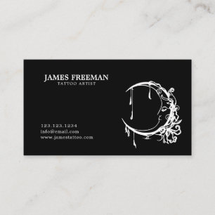 Carte De Visite Tatouage Studio Tatouage foncé Logo Tatouage Artis