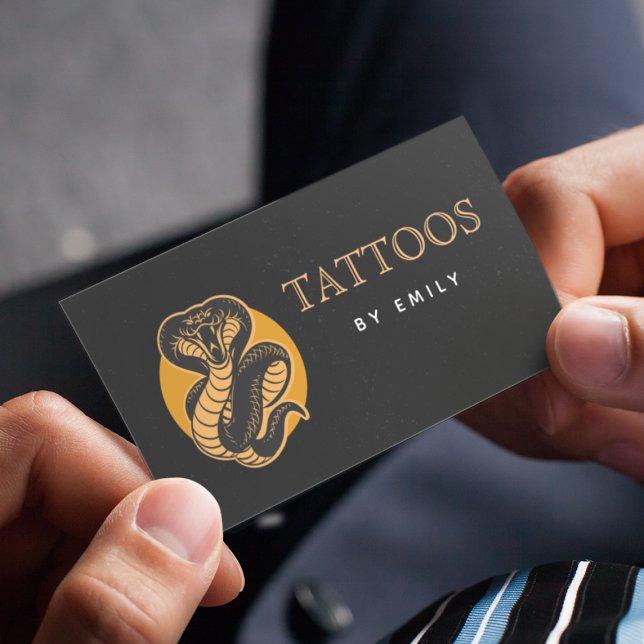 Carte De Visite Tatouages Par Votre Nom Mystical Serpent Reptile N (Créateur téléchargé)