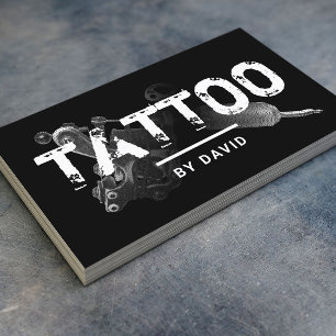 Carte De Visite Tattoo Shop Tattoo Gun Professional Tattoo Artist