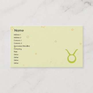Carte De Visite Taureau - affaires