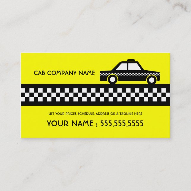 Carte De Visite taxi (Devant)