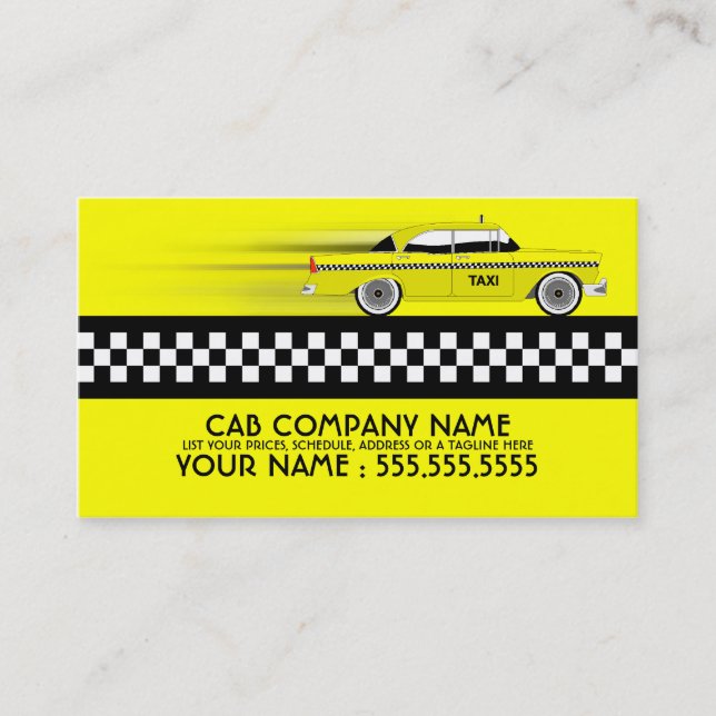 Carte De Visite taxi (Devant)