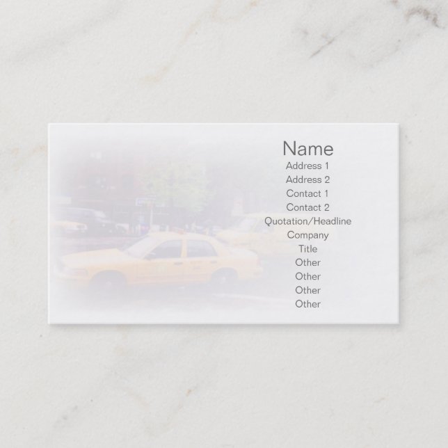 Carte De Visite Taxi (Devant)