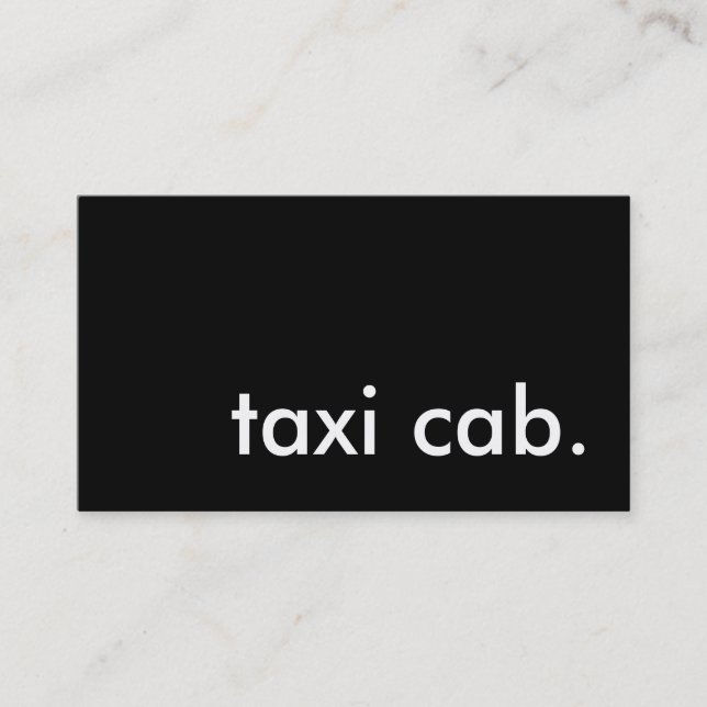 Carte De Visite taxi. (Devant)