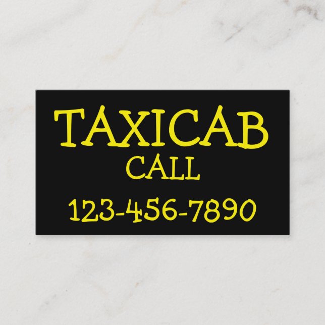 Carte De Visite Taxi audacieux simple (Devant)