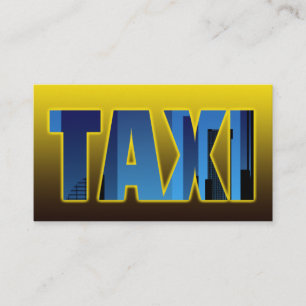 Carte De Visite Taxi chauffeur chauffeur chauffeur taxi jaune bleu
