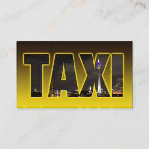 Carte De Visite Taxi chauffeur chauffeur chauffeur taxi jaune néon