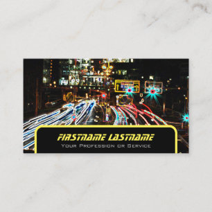 Carte De Visite Taxi chauffeur chauffeur chauffeur taxi jaune néon