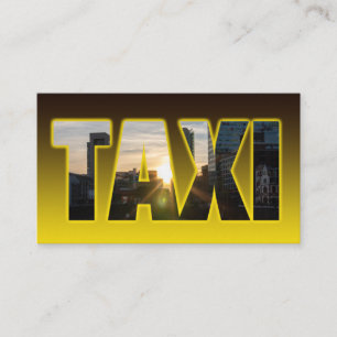 Carte De Visite Taxi chauffeur chauffeur chauffeur taxi jaune vill
