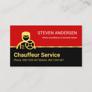 Carte De Visite Taxi Chauffeur Gold Chauffeur