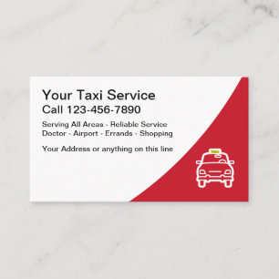 Carte De Visite Taxi de disposition moderne