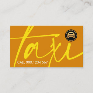 Carte De Visite Taxi jaune créatif Signalisation Conduite