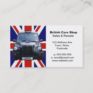 Carte De Visite Taxi noir de Londres