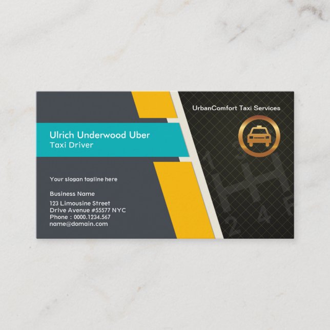 Carte De Visite Taxi-taxi : le changement de vitesse Simple Creati (Devant)