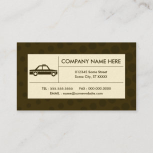 Carte De Visite taxi tramé