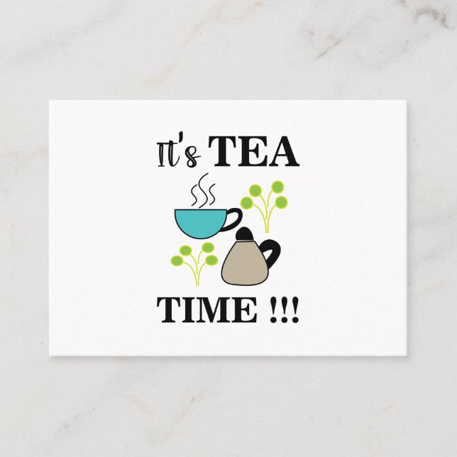 Carte De Visite Tea Time Tea Cup Tea Lover Tea (Devant)