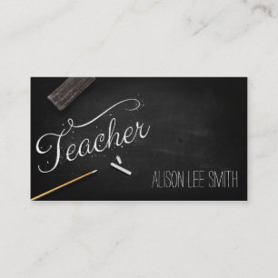 Carte De Visite Teacher chalkboard