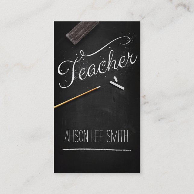 Carte De Visite Teacher chalkboard (Devant)