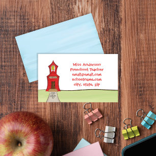 Carte De Visite Teacher Cuite Professionnelle Personnalisée