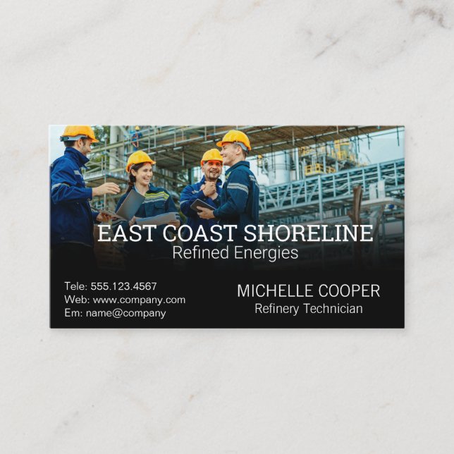 Carte De Visite Technician Engineers | Oil Refinery (Devant)