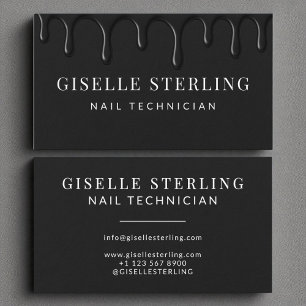 Carte De Visite Technicien à ongles Black Driving Luxe